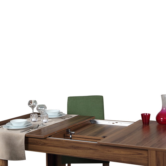 Hanah Home Mesa de comedor extensible Bois - Walnut